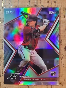 2023 Topps Xpectations - Corbin Carroll #5 Rookie Refractor /99 (RC) - Picture 1 of 2