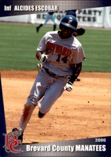 2006 Brevard County Manatees Grandstand #8 Alcides Escobar Venezuela VZ Card