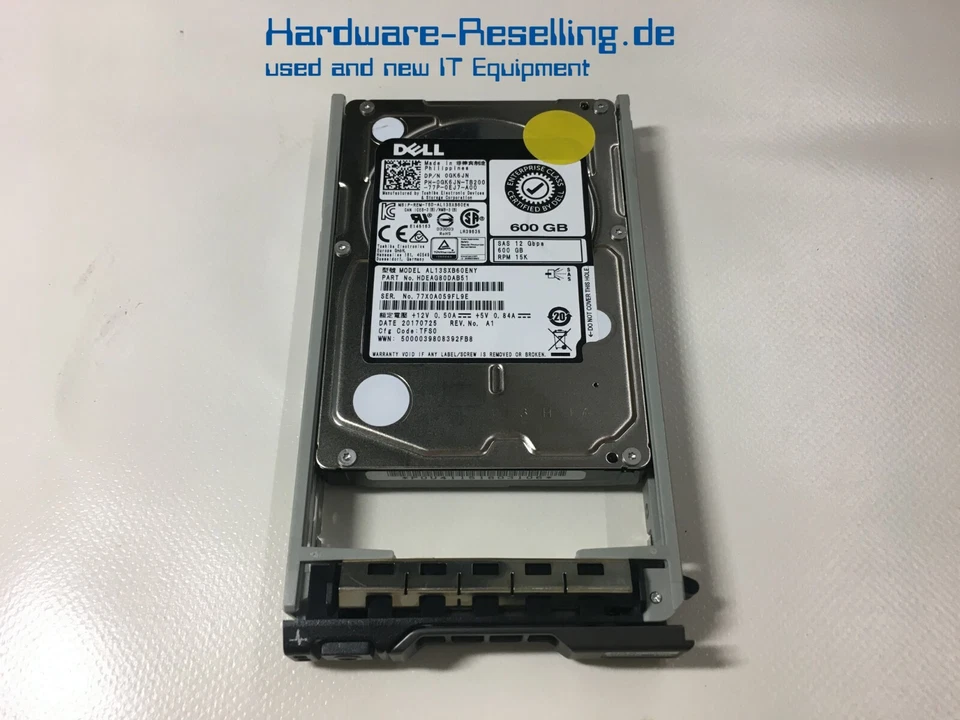 Toshiba SAS 600GB 2,5" 128MiB 12Gb/s 15KRPM AL13SXB60ENY HDEAG80DAB51 0GK9JN - Bild 1 von 1