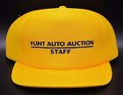 Vintage NEW NOS Flint Auto Auction STAFF Snapback Trucker Hat Cap