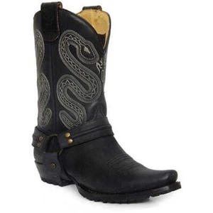 Botas de transporte ocultas Roper Sting para hombre hechas a mano negras - Imagen 1 de 3