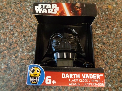 BulbBotz Star Wars Darth Vader Plastic Alarm Clock 3.5" Brand New Cover