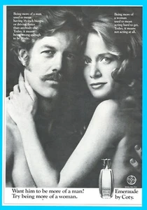1973 Emeraude by Coty perfume PRINT AD being more of a woman - Picture 1 of 4