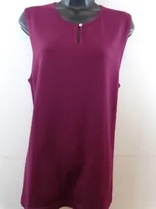 Casual Corner Blouse Women's L Burgundy Tank Top Sleeveless New With Tags - Picture 1 of 11