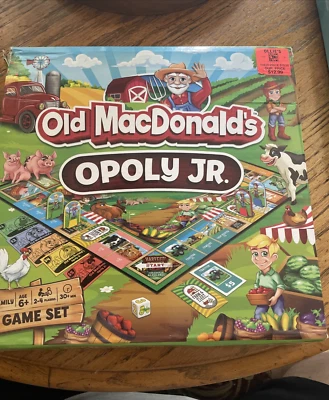 Old MacDonald's Farm Opoly Junior - Kids Master Pieces Game Set NEW! - Image 1 of 4