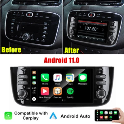 6.2Zoll Android 11.0 Autoradio GPS 2+32GB Für 2012-2015 Fiat Punto Linea Carplay - Bild 1 von 4