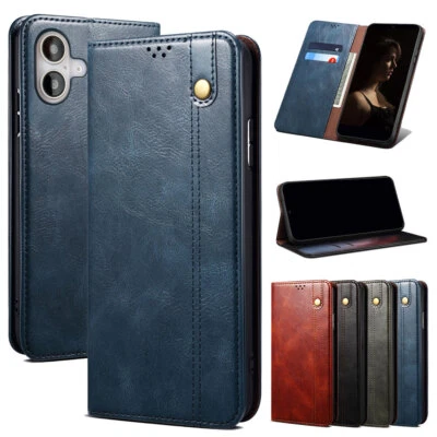 Für Apple iPhone 17 Pro Max/Air 16 15 Plus 14 13 12 11 Handy Hülle Wallet Leder - Bild 1 von 4