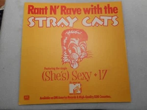 Vintage 1983 MTV Rant & Rave With The Stray Cats Adverting Poster - Picture 1 of 2