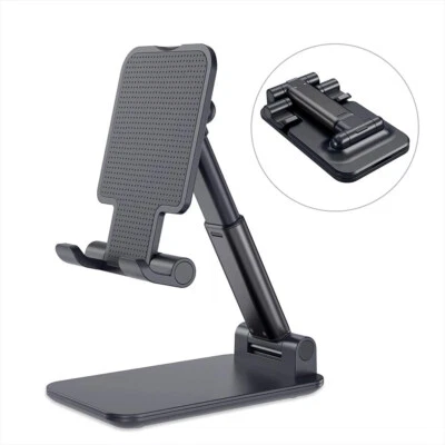 Foldable Adjustable Tablet For Phone iPad iPhone Desktop Holder Mount Stand  - Image 1 of 4
