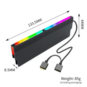 ARGB Memory Cooler Memory Cooling Vest For Desktop PC Heatsink 5V-3Pin - Picture 1 of 5