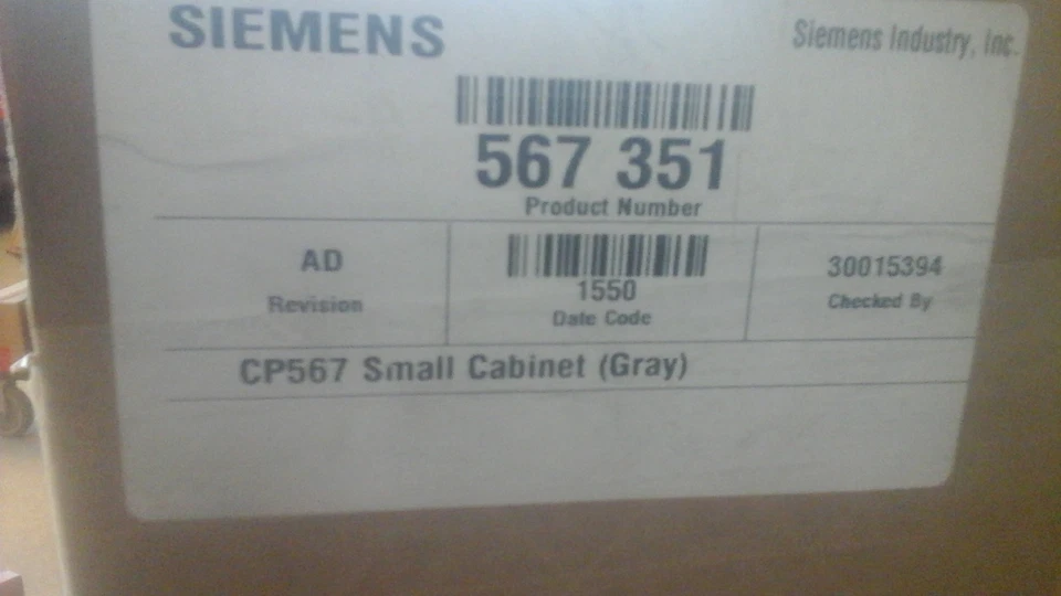 New Sealed Siemens 567-351 CP567 Small Cabinet Gray - Image 1 of 1