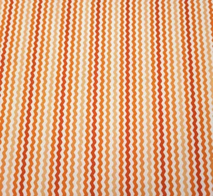 Sorbet Essentials BTY Quilting Treasures Tonal Orange Wavy Stripe on White - Picture 1 of 3