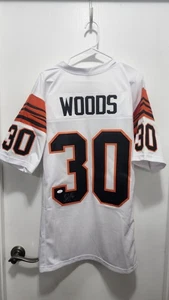 ICKEY WOODS Signed Custom Cincinnati Bengals #30 Jersey White JSA - Picture 1 of 6