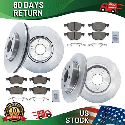 FRONT REAR Brake Disc Rotors and Ceramic Pads Kit for 2012 - 2018 Ford Focus Foto 1 de 4