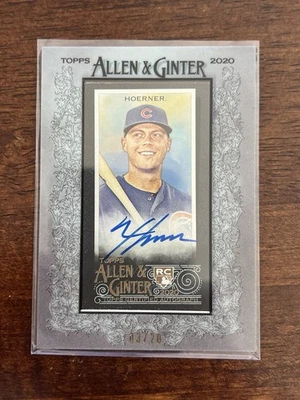 2020 Allen And Ginter Nico Hoerner Grey Frame Auto /20 - Image 1 of 3