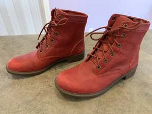 Stivali chukka impermeabili Kodiak da donna taglia 9,5 in pelle rossa stringati usati in ottime condizioni - Foto 1 di 11