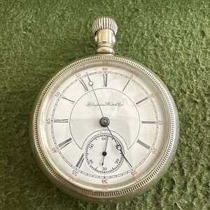 Ultra Rare 1894 16j Hampden Dueber Watch Co. 18s 16 Jewel Pocket Watch Running - Picture 1 of 9