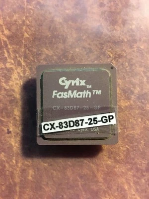 Cpu, cyrix fasmath cx-83d87-25-gp b30052 - Image 1 of 2