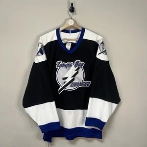 Vintage 90s Tampa Bay Lightning NHL CCM Jersey - Large - Picture 1 of 8