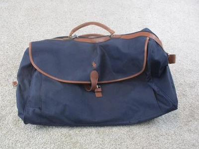 Ralph Lauren Polo Classic Traveler Duffel Bag Navy Weekender Carry-On Strap - Image 1 of 4