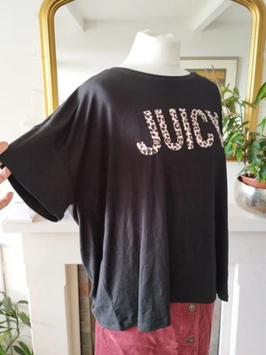 NEW! designer Juicy Couture 2X UK 22 24 leopard logo front tee T shirt - Image 1 of 4