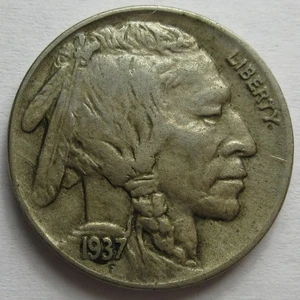 1937-D Buffalo Nickel -AU- (#109h) - Picture 1 of 2