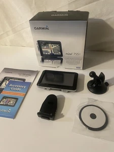 Garmin Nuvi 755T GPS with Vehicle Mount, Quick Start Guide, and USB Cord Bundle - Picture 1 of 8
