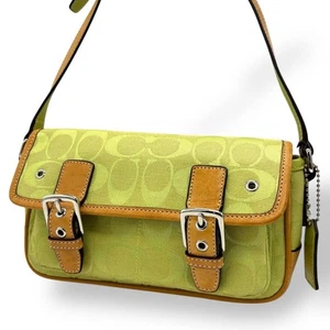 Vintage Coach 6844 Signature Crossbody Mini Schultertasche Canvas Leder - Bild 1 von 24