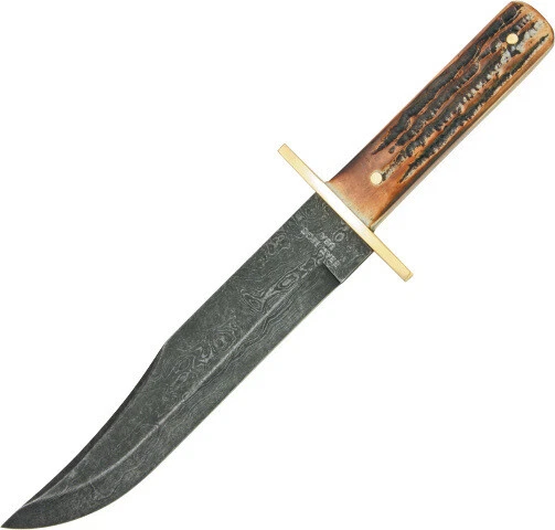 Cuchillo de hoja fija Bear & Son nuevo Damascus Bowie 501D Foto 1 de 1