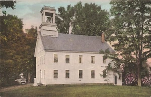 Perkin's Green Mountain Academy Woodstock VT Hand Colored Albertype Postcard L18 - Bild 1 von 2