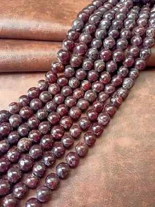 Natural Red Garnet Round AAA Beads Loose Gemstone Jewelry Making Healing Crystal - Picture 1 of 5