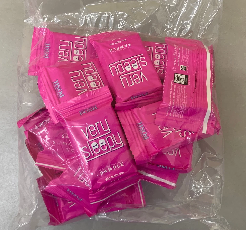 Bag/20 Perfectly Posh Very Sleepy Lavender Essential Oil Sample Soap Bar 1oz ea - Image 1 of 4