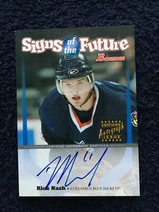 Rick Nash #SOF-RN - 2004 Bowman Hockey - Autógrafo de Signos del Futuro - Imagen 1 de 2