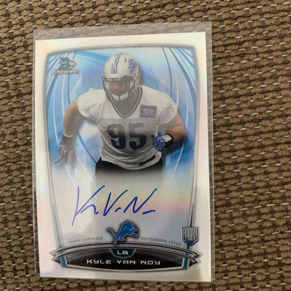 Kyle Van Noy 2014 Bowman Chrome ROOKIE RC AUTO REFRACTOR SP Ravens Lions Pats  - Image 1 of 2