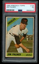 1966 Topps Venezuelan #126 Jim Palmer RC (Venezuela) PSA 1 HIGH END CREASE FREE