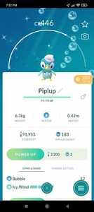 Pokemon Shiny Piplup Dawn's Hut - TRA'DE 20k Dust GO - Beschreibung lesen - Bild 1 von 1