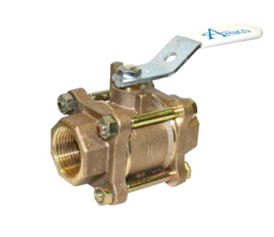 2PCS Amico V-X-VLV-NIB-5T  1/2" NPT Threaded 3 Piece Bronze Ball Valve Full Port - Image 1 of 4