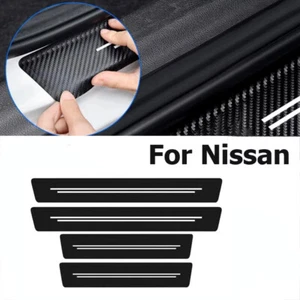 4 X Protector de placa de umbral de puerta de coche cubierta protectora de entrada rasguños para accesorios NISSAN - Imagen 1 de 10