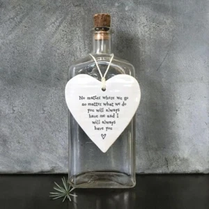 Porcelain Hanging Heart | You Will Always Have Me, Friendship Keepsake Gift - Picture 1 of 2