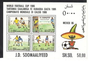 Somalia Sc 571a NH Souvenir Sheet of 1986 - Soccer - Picture 1 of 1