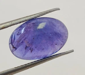 Natural Blue Tanzania Tanzanite Blue Oval Cabochon Loose Gemstone S44 - Picture 1 of 15