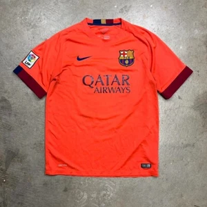 Nike FC Barcelona Jersey Neymar 2014/15 Orange Away Men Large Soccer Shirt - Picture 1 of 6