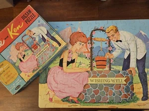 BARBIE AND KEN WISHING WELL 100 Pcs JIGSAW PUZZLE 1963 WHITMAN BOXED Complete! - Picture 1 of 4