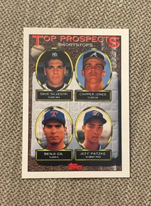 DCC: 1993 Topps Rookie Shortstops lotto di 2 carte Chipper Jones #529 EX-NM+ Gil - Foto 1 di 2