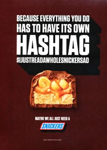 SNICKERS CANDY AD #32 MAGAZINE promo AD 2021 - Picture 1 of 2