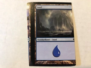 Miscut Island / Island German Misprint MTG GENUINE EDH Commander Magic #1 - Picture 1 of 2