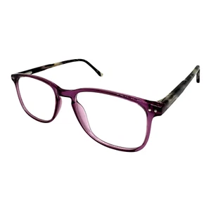 Eyeglasses Women's Rectangle Clear Purple Acetate 50-18-140 Full Rim Demo-Lens - Picture 1 of 6