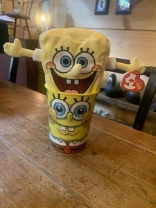 SpongeBob 2010 TY Plush With Cup - Picture 1 of 7