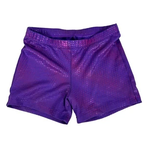 Danskin Now Girls' Athletic Shorts M 7-8 Purple Polyester/Spandex - Picture 1 of 3