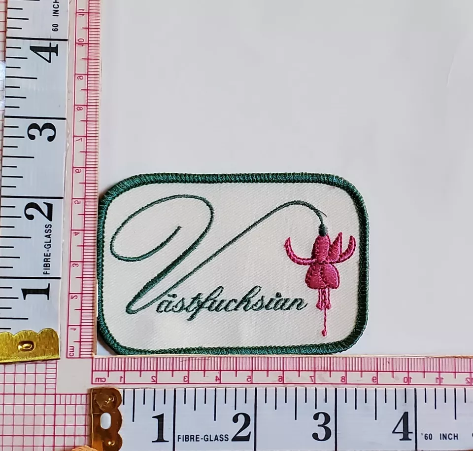 Västfuchsian Flower Hat Jacket Vest Patch Applique Crest Badge Cosplay - Image 1 of 1
